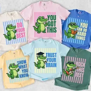Comfort Colors Alligator Testing Day Shirt, Teacher Testing Team Shirts, Cute School Testing Day Tee, Elementary School Testing Squad Tee, Teacher Team Shirt, Matching Teacher Tees, End of Year Teacher Gift - TrendWear USA