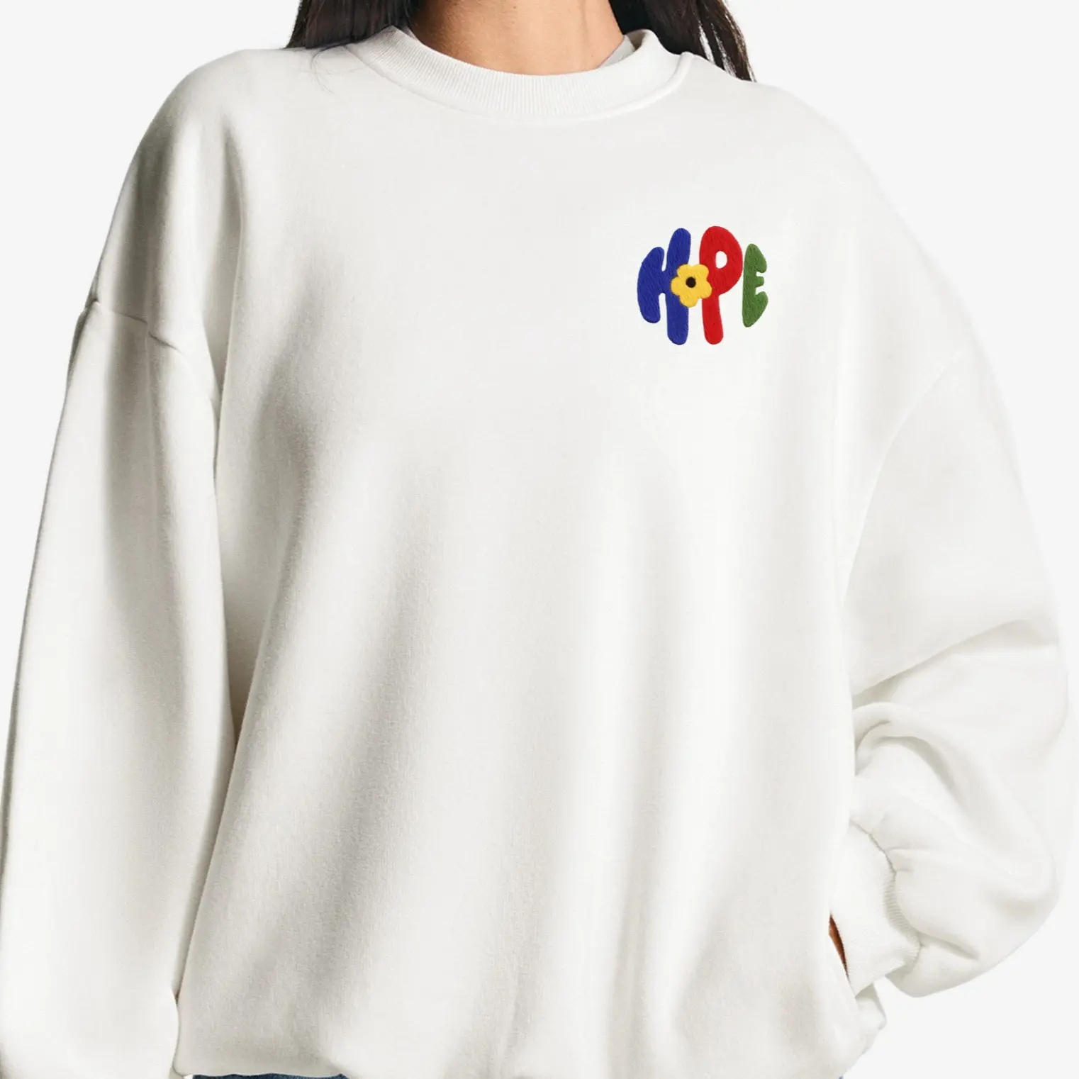 Embroidered Hope Sweatshirt, Embroidered Kpop Inspired Shirt, Unisex Shirt, Birthday gift for Men Women