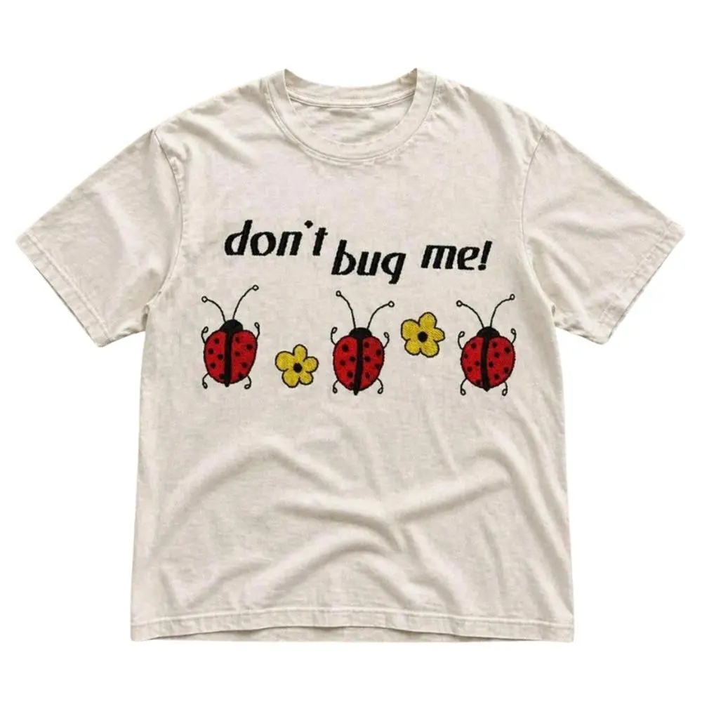 The Don’t Bug Me Ladybug Shirt, Cute Bug Graphic Tee, Whimsical Flower T-Shirt, Funny Garden Lover Shirt, Gift for Men, Gift for Women, Crew Neck T-shirt, Trending T-shirt