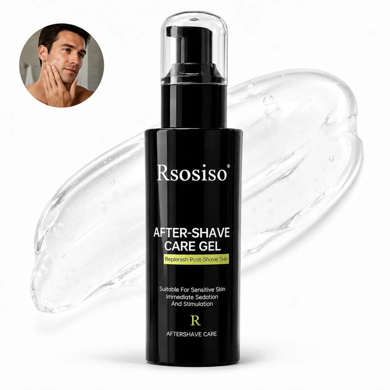 Rsosiso After Shave Care Gel 118ML | Lightweight Soothing Face Gel For Men After Shaving Routine Helps Comfort Skin Feel Hydrate And Refresh Skin Appearance Easy Daily Grooming Care For Home Travel Use