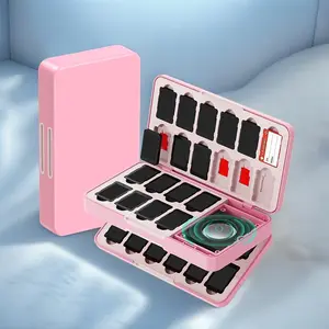Game Card Storage Box, Portable Game Card Case, Game Card Storage Box for Switch Game & Micro SD Card, Console Accessories