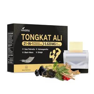 VivoNu Tongkat Ali Oral Dissolving Strips 21-in-1 Premium Formula with Saw Palmetto Ashwagandha Black Maca Shilajit 5620MG per Serving Daily Vitality Support for Active Lifestyle One Pack Lasts 30 Days Supplement Supplement Fitness