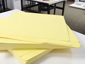 UOFFICE Yellow File Folder Letter Size 1/2 Cut Tab 25 Pack for Easy Organization & Labeling in Business or Home Office