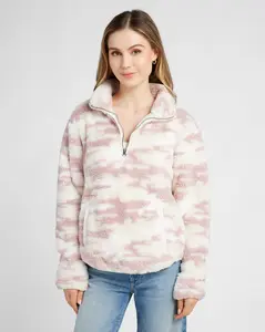 Printed Sherpa Quarter Zip