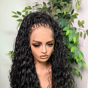 Tiny synthetic boho braids in 360 full lace. 30 inches long. Medium cap size : 21-22 inches