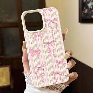 Bow Pattern Anti-Drop Phone Case, Compatible with Samsung S10/s22/a12/a50/a52/s24/a135g, Apple iPhone 11-15 Pro Max