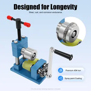 Hand Crank Ring Bracelet Bending Machine Premium 45# Iron Spray-paint Coating for Longevity Wear Rust & Corrosion Endurance Jewelry Tool