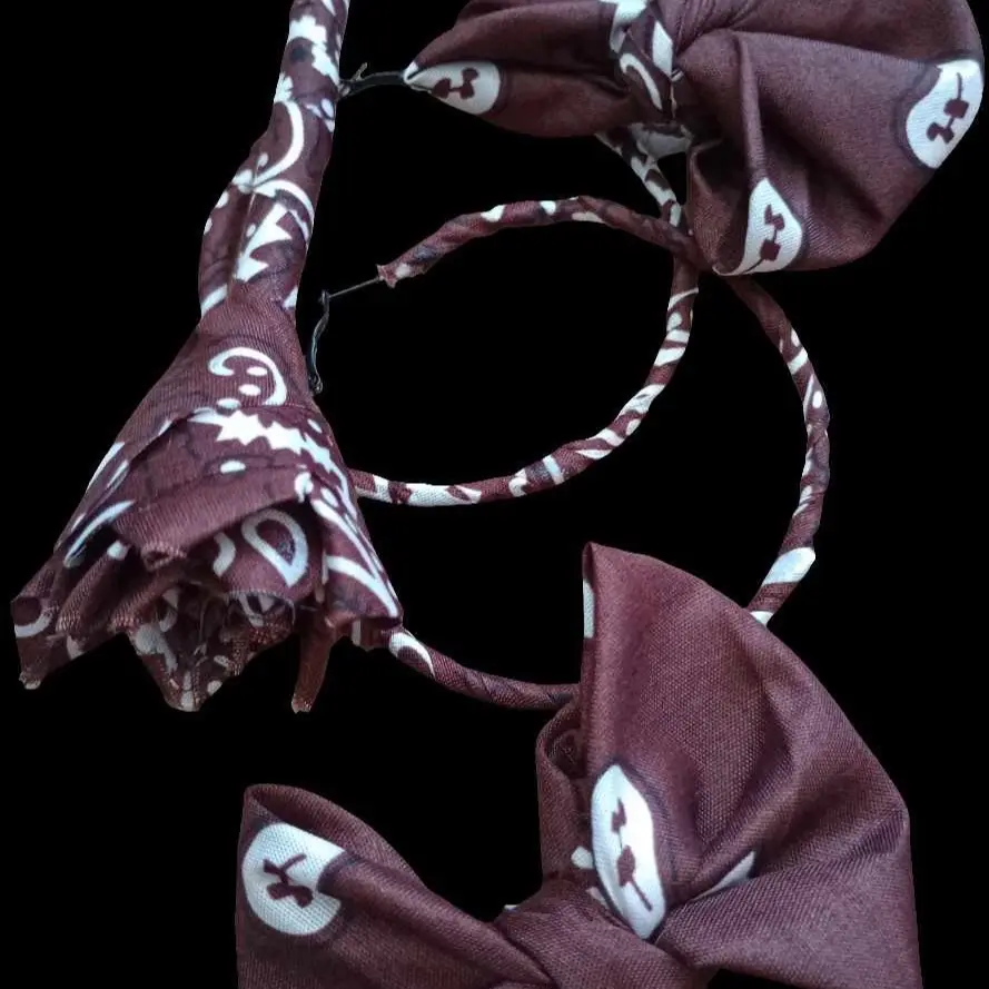 Bandana Love Bundle - Perfect for Any Occasion - Cotton Fabric with 2 Bows, Wrapped Hoops, and Rose Pen - Unique Gift Set