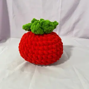 Crochet Stress Tomato - Soft Stuffed Toy for Stress Relief handmade