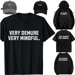 Family set-DIY-Unisex-Hoodie-cap-kid-Very Demure, Very Mindful Funny Demure T-Shirt
