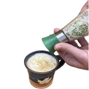 Organic Maple Sugar Mill - 1.8oz glass w/ ceramic grinder core.