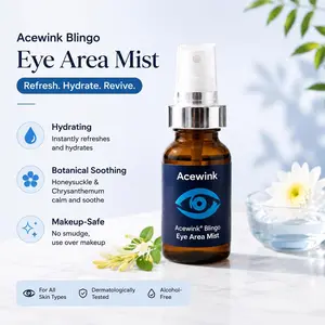 Acewink Blingo Honeysuckle & Chrysanthemum Botanical Eye Mist - Honeysuckle-Infused, Soothing, Hydrating, Makeup-Safe, No Makeup Smudge Relief for Dry Eyes, All Skin Types Brightener Eye Care Formula Eye Gel Hydrate