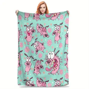 Courage the Cowardly Dog Comfortable Blanket Sofa Bedroom Bed Home Office Nap Blanket  Travel Picnic Blankets Gift  Warm Haven Textiles