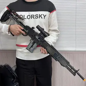 1000pcs Building Block Gun Model Blasters, Mk14 High Difficulty Adult Toy, New Year Birthday Valentine Gift, Collectible Construction Kit