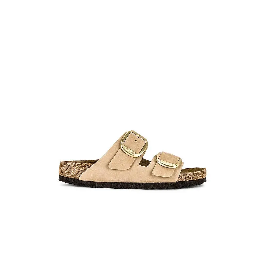 BIRKENSTOCK Arizona Big Buckle Sandal in Sandcastle Nubuck