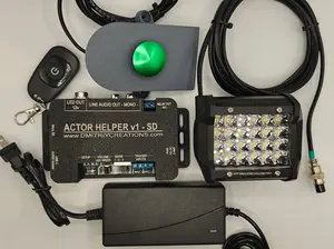 Scare Actor Helper Controller – Pre-Recorded Audio Trigger with Strobe Light, RF Remote & Relay | Haunted Attraction, Halloween Maze, Theme Park, Theater