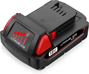 18V 4Ah 48-11-1820 Battery Pack Replacement for M-18 48-11-1820 2.0Ah 36Wh 48-11-1815 1.5Ah 27Wh 48-11-1835 3.0Ah 54Wh Compact Battery Compatible with Milwaukee 18V Cordless Power Tools Battery