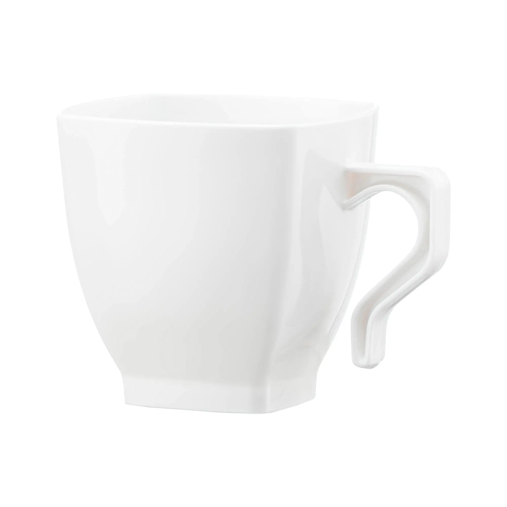 2 oz. White Square Plastic Mini Coffee Tea Cups