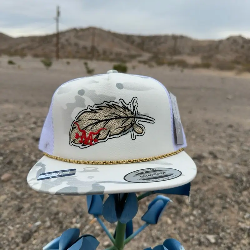 Chained feather hat