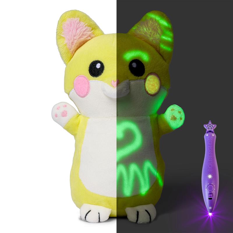 GlowBabies Small Magical Mini Plushes 100% Glow-in-the-Dark With Bolderglow Light Pen Included Mess-Free Fun for Kids Ages 3+