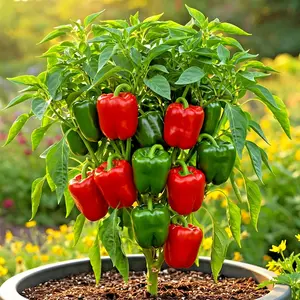 100 Seeds bell Pepper Seeds for Planting - California Wonder - Pepper Seeds - Sweet Pepper Matures from Green to Red .
