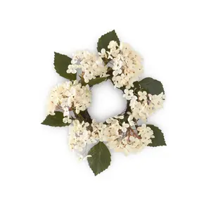 Cream Two-Tone Hydrangea Candle Ring
