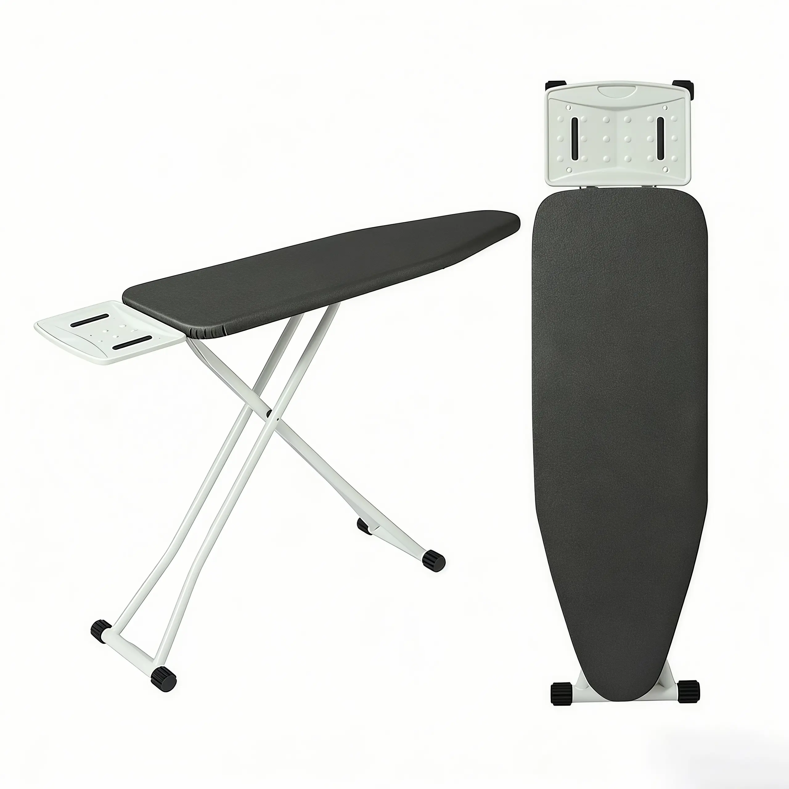 Heavy Duty Foldable Ironing Board (44"x13"), 7-Level Height Adjustable with Iron Rest, Steel Legs, Heat Resistant Removable Cover, Space Saving Laundry Iron Table