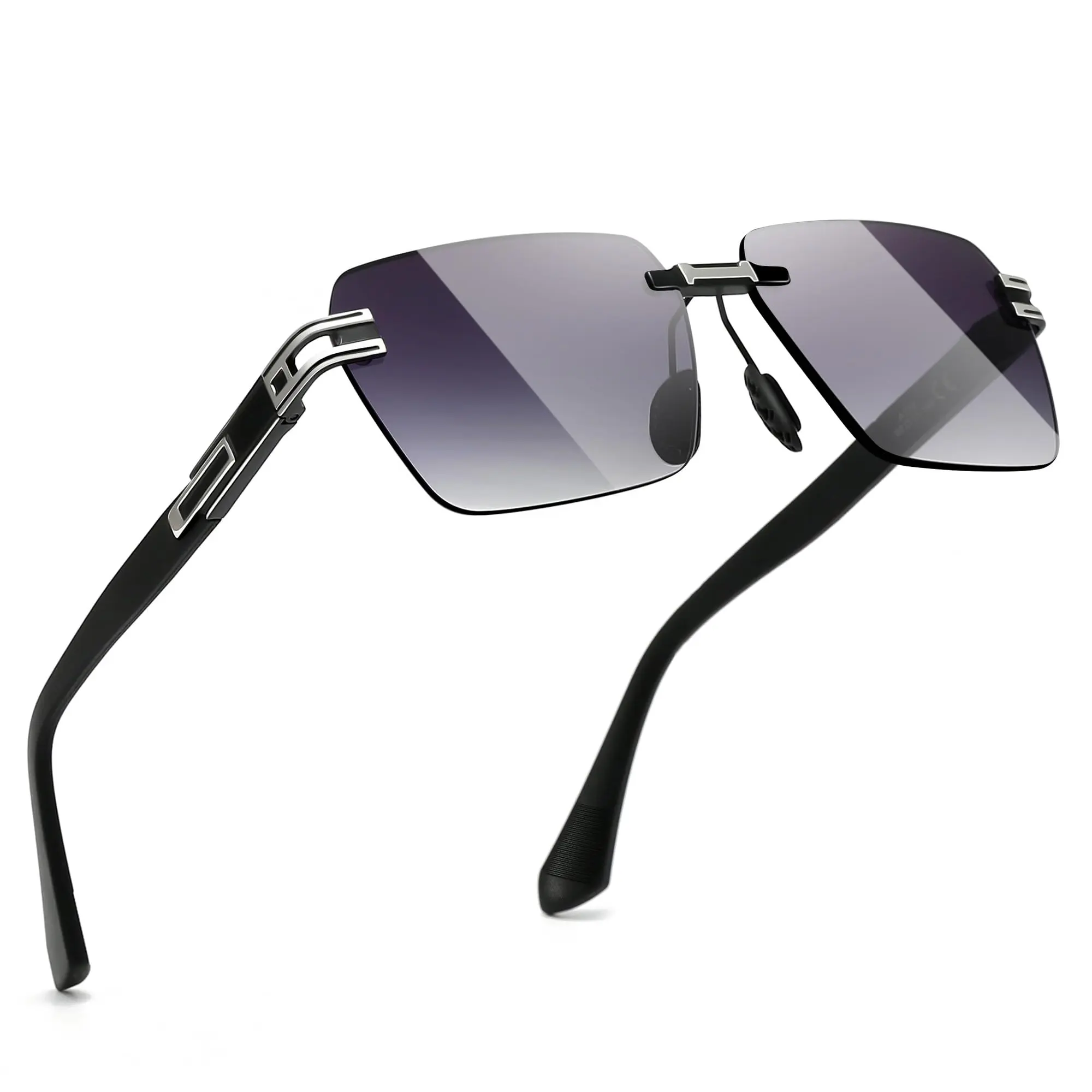 Rimless Rectangle Sunglasses Retro Frameless Square Shade Y2K Sun Glasses S9b43e5a7af084f1eab6c2abe4361d  main image 4