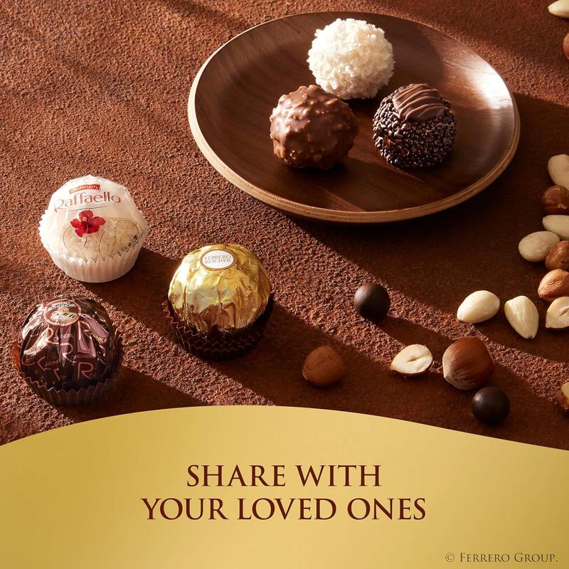 Ferrero Collection Gourmet Gift Box, 12 Assorted Confections with Hazelnut, Dark Chocolate and Coconut, 6.1 oz