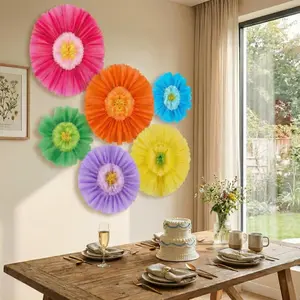 Spring Giant Paper  Decorations, 6 Pack 31.5'', 23.6'' & 19.7''  Floral Backdrop for Spring Party, Easter Decor, Wedding Arch,  Shower, Garden Event Wall Display