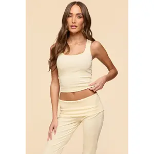 Linda Ribbed Scoop Neck Tank Top