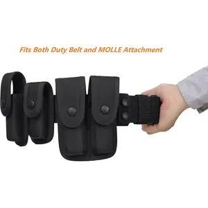 Glock Single/Double Magazine Pouch Duty Belt Nylon Mag Holder Pistol MOLLE Holster Carry Case Compatible w/ 9mm & 40 Cal for M&P, S&W, Walther, G&K