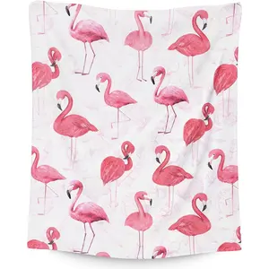 Flamingo Blanket Gifts - Cute Throw Blanket for Women - Pink Soft Plush Blankets for Lap & Chair, for Flamingo Lovers, 280g fabric weight single-sided printing,Provides comfortable temperature