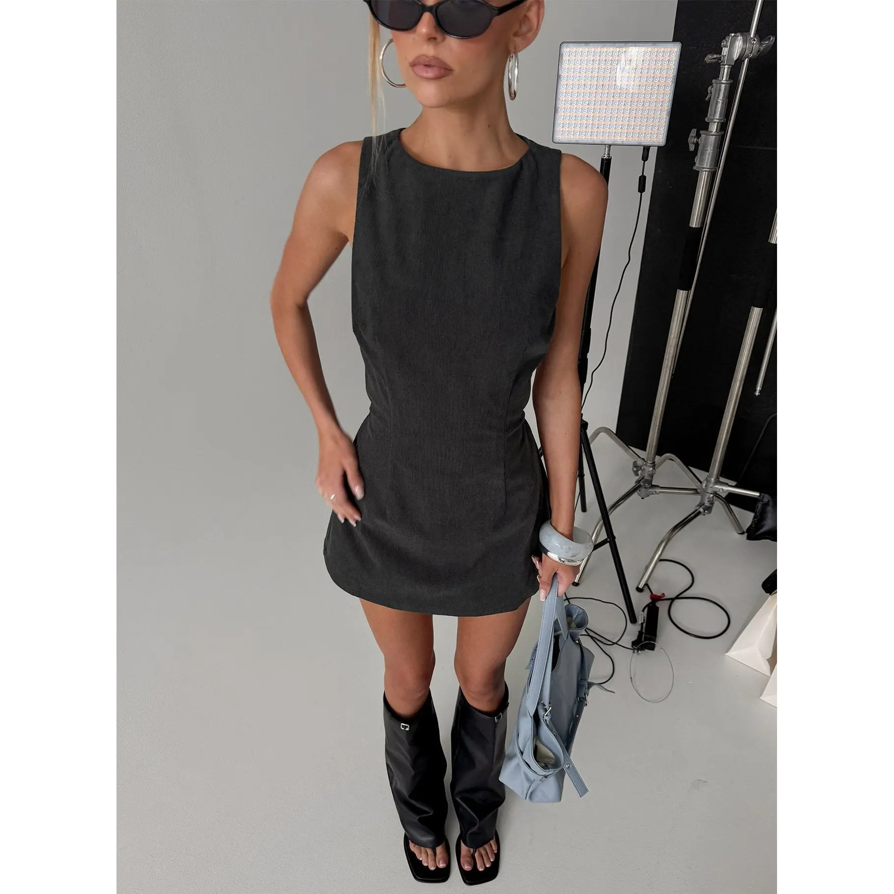 Yumiko Corduroy Romper Slate
