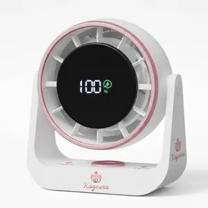 Kayoura Compact Form Multifunction Rechargeable Portable Fan - Adjustable Fans, 3 Speeds, 180° Adjustable Angle, Ultra-Quiet, USB Port Charging, Cordless, for Home, Office