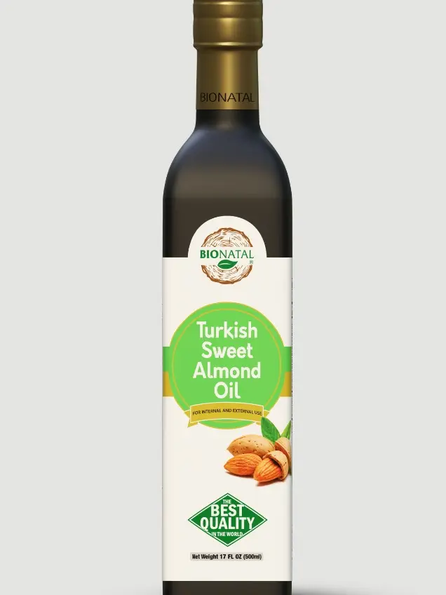Bionatal Turkish Sweet Almond Oil 17oz - Moisturizing Oil for Body Care, Hydrating Formula