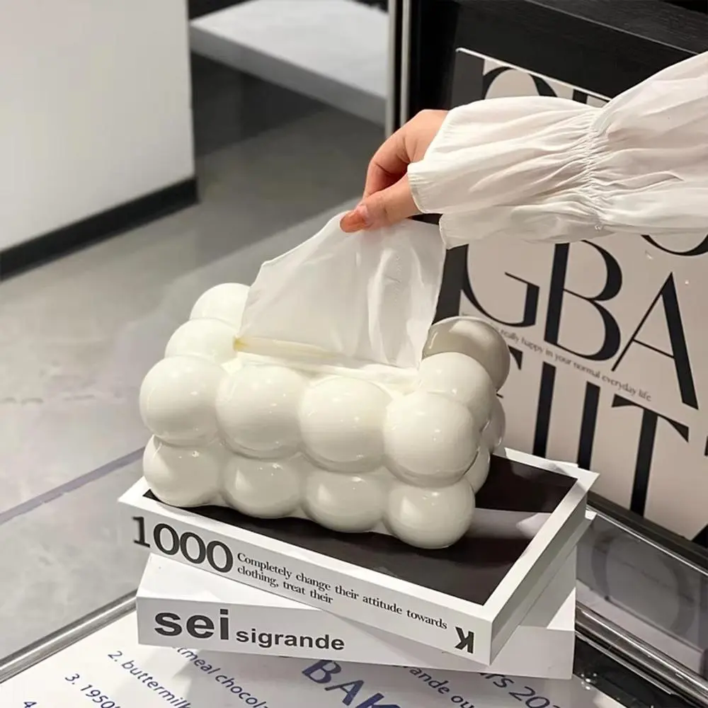 Cloud Shaped Tissue Box, 1 Count Modern Desktop Tissue Holder, Tissue Dispenser, Tissue Storage Rack for Home Living Room Bedroom Kitchen Car