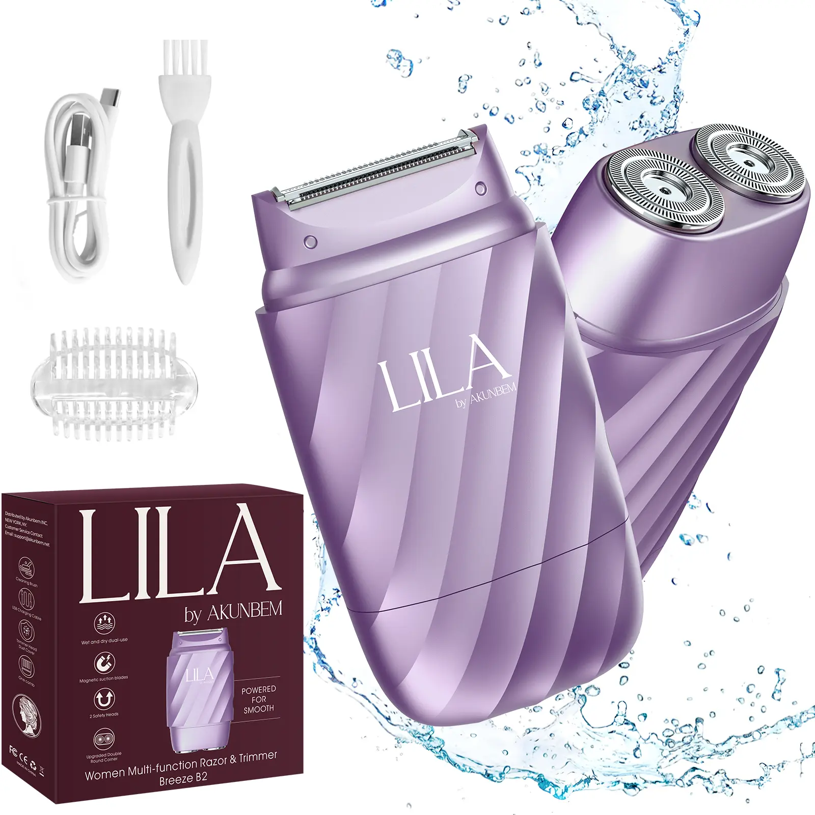 LILA Purple MINI 2-Head SHAVER