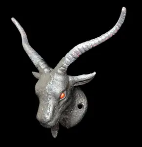 Black Cast Iron Baphomet Wall Hook