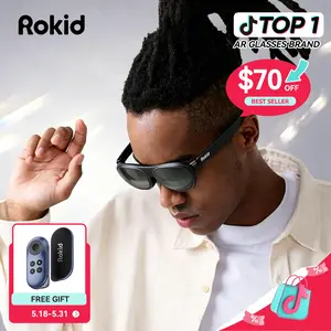 Rokid AR Max 2 Glasses (No 3DoF), AR Spatial Glasses (With 3DoF), 300" 120Hz Ultra-HD Home Theater Screen, 50° FOV, 600 Nits Brightness, Adjustable up to -6.00D, Hi-Fi Sound & Private speakers, for iPhone 16/15, Steam Deck, ROG, Mac, PC, Android & iOS