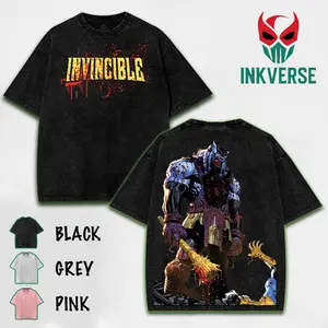 BATTLE BEAST invincible washed tshirt, Comics T-Shirt, TV Show Comics Washed T-shirt Cotton, Unisex Shirt Streetwear graphic tshirt Top lover graphic tee