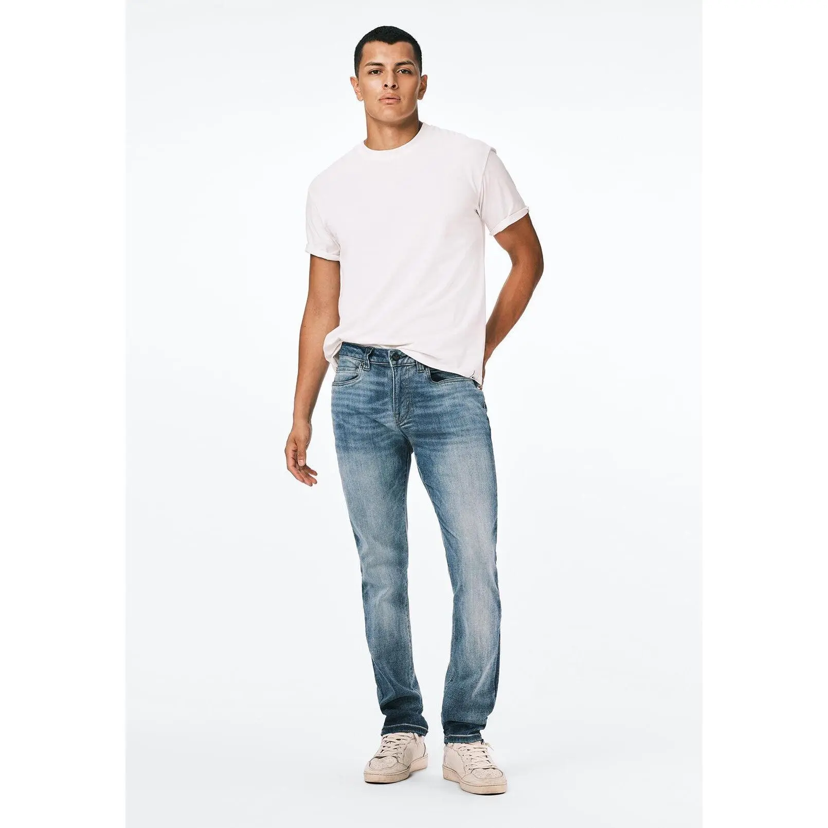 Ash Men's Slim Jeans, Authentic and Sanded - BM22604 Ash Men's Slim Jeans, Authentic and Sanded - BM22604