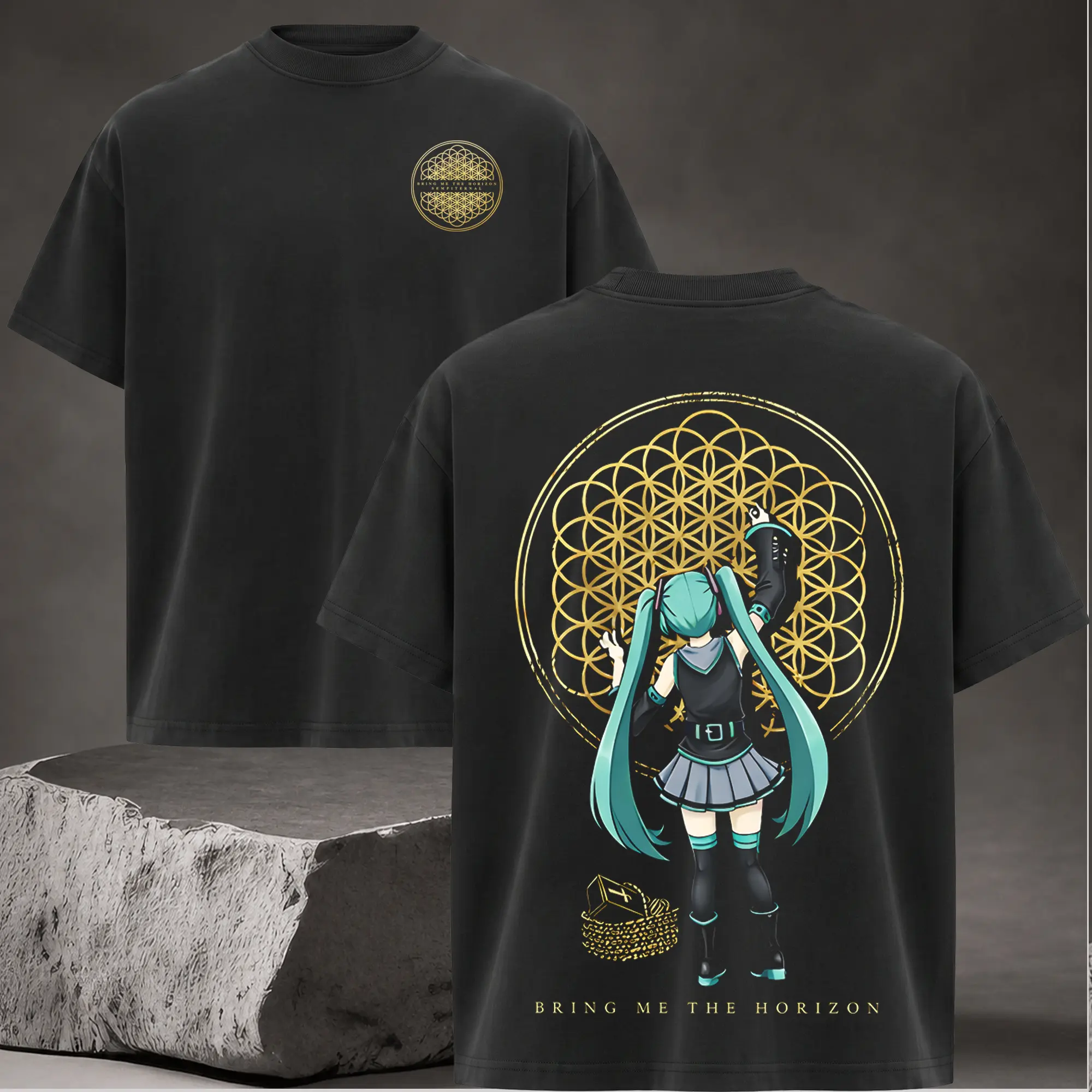 Retro Bring Me The Horizon Shirt, Myku BMTH Tee Shirt , Rock Band Shirt, Retro Music Tee, Rock Music Lover Shirt, Vintage Band Shirts Casual Washed Tee Fabric Fit Top , Top Men's and Women's Clothing . Menswear