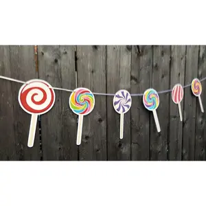 Lollipop Garland, Lollipop Banner, Candy Garland, Candy Bar Banner, Candy Birthday, Candy Decoration, Candy Buffet, Photo Prop