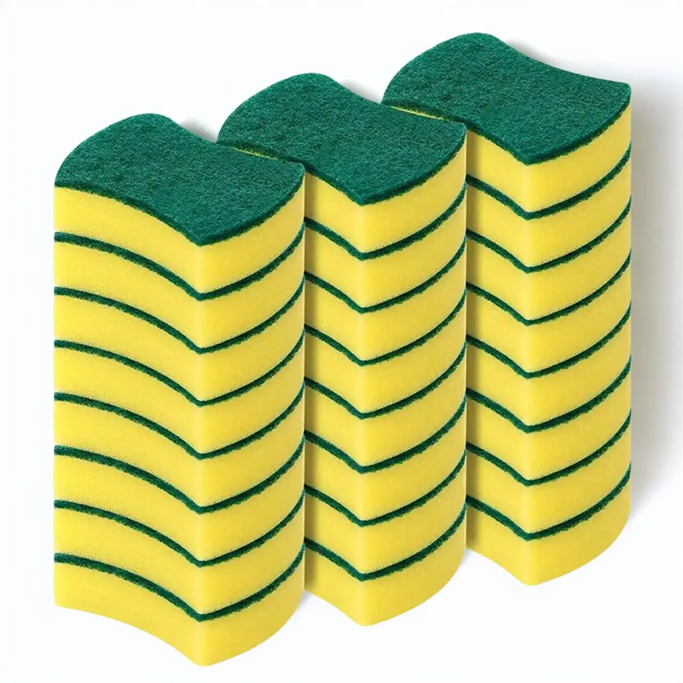 Kitchen Cleaning Dishwashing Sponge, 12pcs Dish Towel, Scouring Pad, Home Eco-friendly Anti-scratch Dishware Scrubber