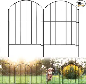 25 PCS Arched Fences, 24in(H) X 25ft(L) Arched No Dig Garden Fence Border with Metal Posts for Small Dog & Rabbit, Decorative Fences for Outdoor Landscape Yard Patio