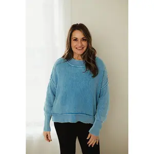 Washed Oversized Cropped Sweater {more colors available}