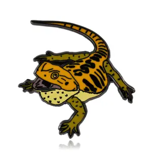 Bearded Dragon Pogona Lizard Hard Enamel Pin
