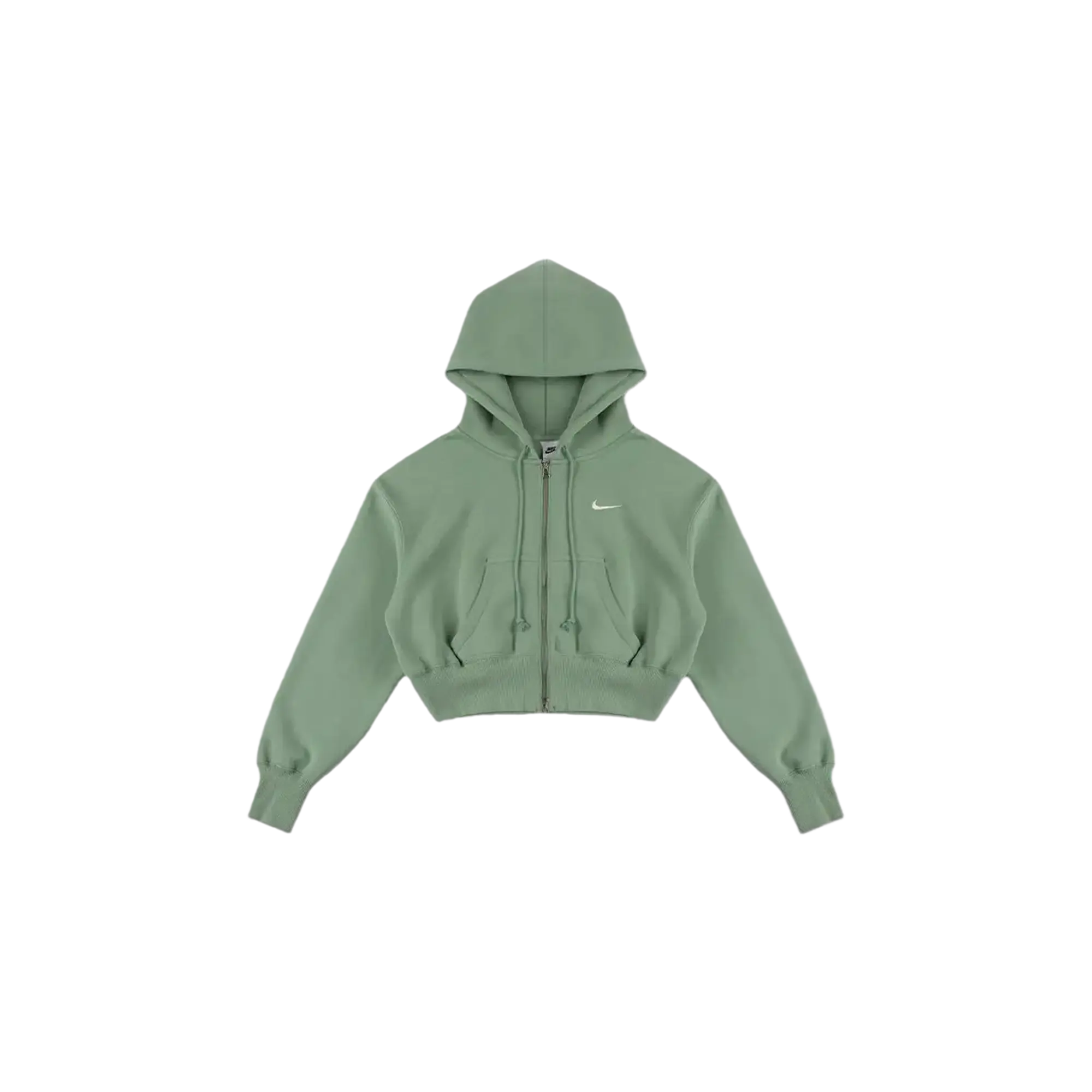 Sportswear Phoenix Fleece Full-Zip Cropped Hoodie WMNS "Steam / Sail" HV2426 006