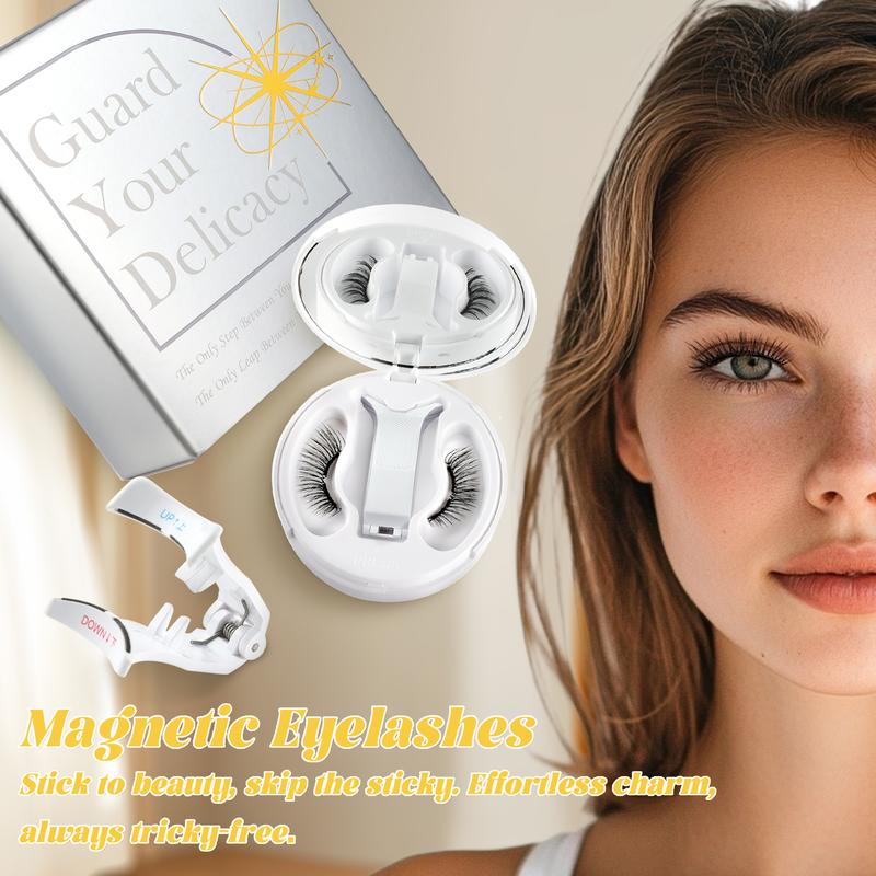 Magnetic Eyelashes with Applicator - CHENSPLEND Upgrade Soft Reusable Lashes + Feathery Style, Natural Look No Glue Needed, Easy Wear/Remove Magnetic False Lash Kit